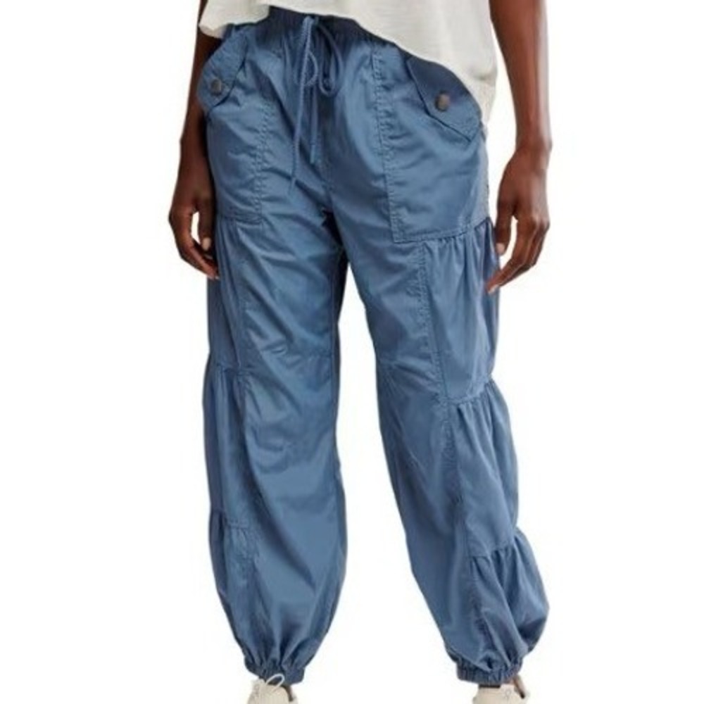 Free People FP Movement Set Me Free Pants Lightweight Blue NEW S Hike Boho